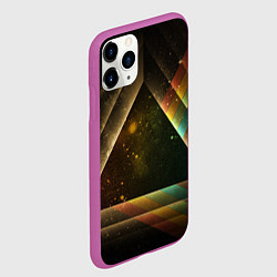 Чехол iPhone 11 Pro матовый Pink Phloyd: Triangle, цвет: 3D-фиолетовый — фото 2