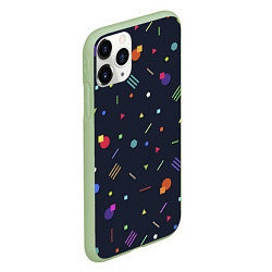Чехол iPhone 11 Pro матовый Clublife Geometry, цвет: 3D-салатовый — фото 2