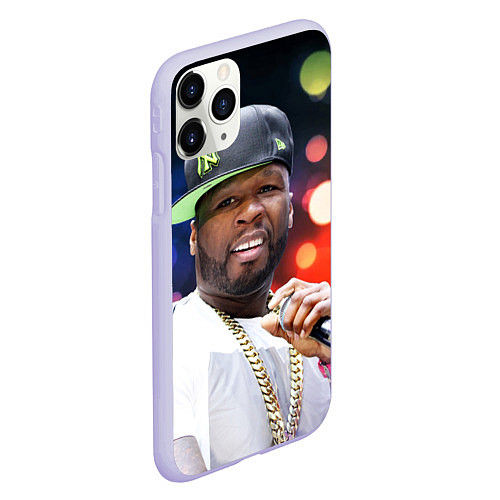 Чехол iPhone 11 Pro матовый 50 cent / 3D-Светло-сиреневый – фото 2