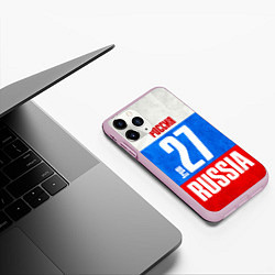 Чехол iPhone 11 Pro матовый Russia: from 27, цвет: 3D-розовый — фото 2