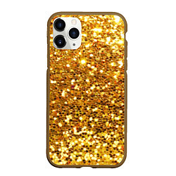 Чехол iPhone 11 Pro матовый Золотое мерцание