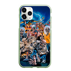 Чехол iPhone 11 Pro матовый Iron Maiden: Skeletons