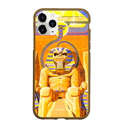 Чехол iPhone 11 Pro матовый Iron Maiden: Pharaon, цвет: 3D-коричневый