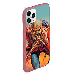 Чехол iPhone 11 Pro матовый Iron Maiden: Crash arrow, цвет: 3D-малиновый — фото 2