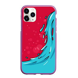 Чехол iPhone 11 Pro матовый Water Elemental, цвет: 3D-фиолетовый