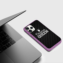 Чехол iPhone 11 Pro матовый Drama queen, цвет: 3D-фиолетовый — фото 2