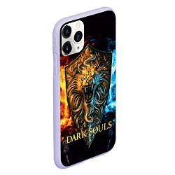 Чехол iPhone 11 Pro матовый Dark Souls: Lion Shield, цвет: 3D-светло-сиреневый — фото 2