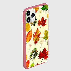 Чехол iPhone 11 Pro матовый Осень, цвет: 3D-малиновый — фото 2