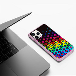 Чехол iPhone 11 Pro матовый Орнамент, цвет: 3D-розовый — фото 2