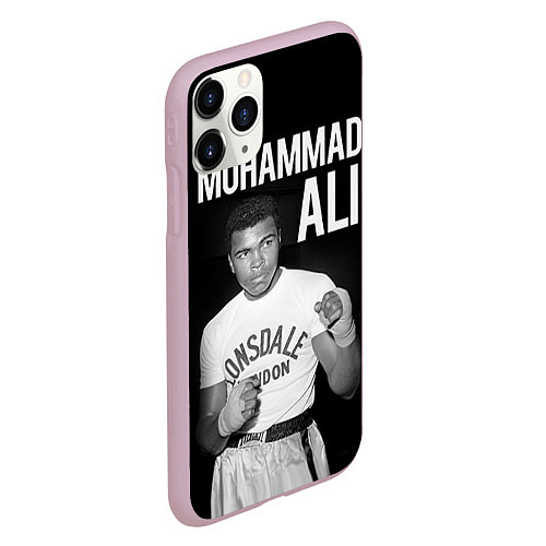 Чехол iPhone 11 Pro матовый Muhammad Ali / 3D-Розовый – фото 2