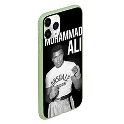 Чехол iPhone 11 Pro матовый Muhammad Ali, цвет: 3D-салатовый — фото 2