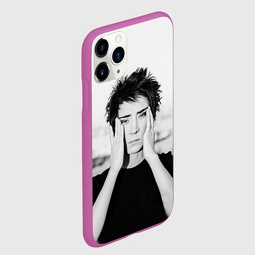 Чехол iPhone 11 Pro матовый Молодая Земфира / 3D-Фиолетовый – фото 2