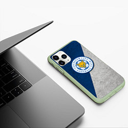 Чехол iPhone 11 Pro матовый Leicester City FC, цвет: 3D-салатовый — фото 2