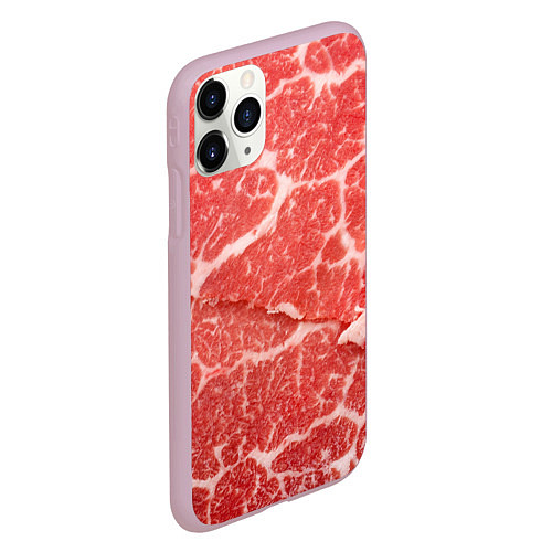 Чехол iPhone 11 Pro матовый Кусок мяса / 3D-Розовый – фото 2