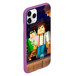 Чехол iPhone 11 Pro матовый Minecraft Men's, цвет: 3D-фиолетовый — фото 2