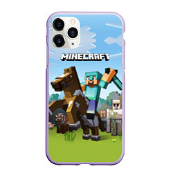 Чехол iPhone 11 Pro матовый Minecraft Rider