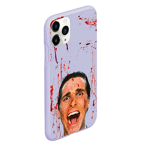 Чехол iPhone 11 Pro матовый Американский психопат / 3D-Светло-сиреневый – фото 2