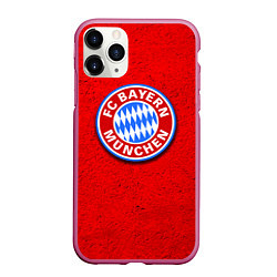 Чехол iPhone 11 Pro матовый Bayern FC, цвет: 3D-малиновый
