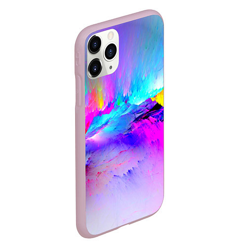 Чехол iPhone 11 Pro матовый Абстракция / 3D-Розовый – фото 2