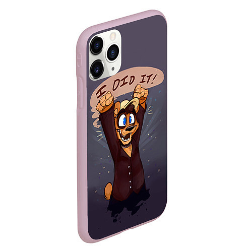 Чехол iPhone 11 Pro матовый Five Nights: I Did It / 3D-Розовый – фото 2