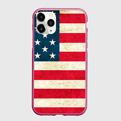 Чехол iPhone 11 Pro матовый США, цвет: 3D-малиновый