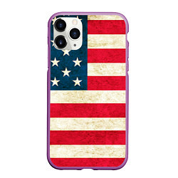 Чехол iPhone 11 Pro матовый США, цвет: 3D-фиолетовый
