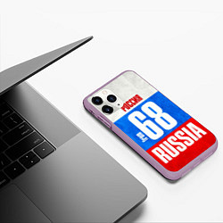 Чехол iPhone 11 Pro матовый Russia: from 68, цвет: 3D-сиреневый — фото 2