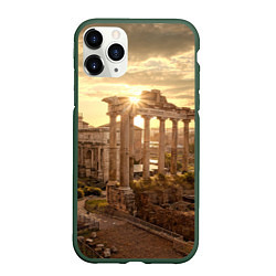 Чехол iPhone 11 Pro матовый Римское солнце, цвет: 3D-темно-зеленый