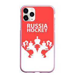 Чехол iPhone 11 Pro матовый Russia Hockey