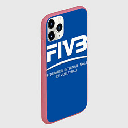 Чехол iPhone 11 Pro матовый Волейбол FIVB, цвет: 3D-малиновый — фото 2