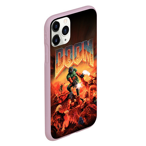 Чехол iPhone 11 Pro матовый DOOM: 1993 / 3D-Розовый – фото 2