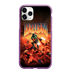 Чехол iPhone 11 Pro матовый DOOM: 1993, цвет: 3D-фиолетовый