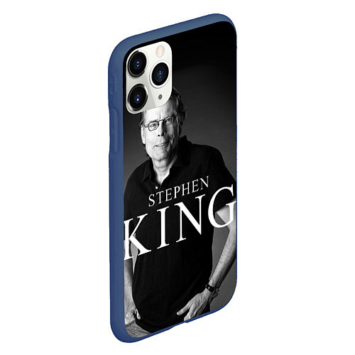 Чехол iPhone 11 Pro матовый Стивен Кинг / 3D-Тёмно-синий – фото 2
