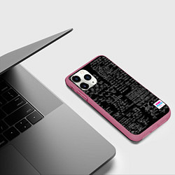 Чехол iPhone 11 Pro матовый Шпаргалки, цвет: 3D-малиновый — фото 2