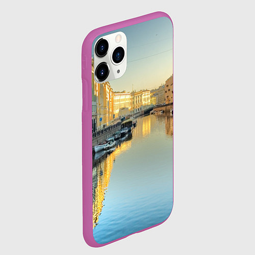Чехол iPhone 11 Pro матовый Питер / 3D-Фиолетовый – фото 2