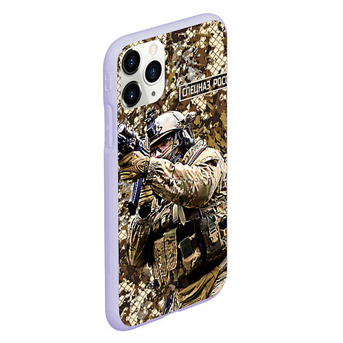 Чехол iPhone 11 Pro матовый Спецназ 1 / 3D-Светло-сиреневый – фото 2