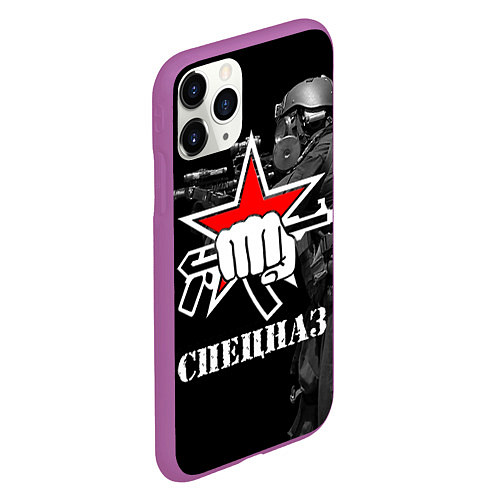 Чехол iPhone 11 Pro матовый Спецназ 16 / 3D-Фиолетовый – фото 2