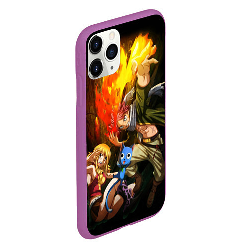 Чехол iPhone 11 Pro матовый Fairy tail / 3D-Фиолетовый – фото 2