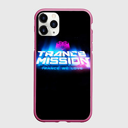Чехол iPhone 11 Pro матовый Trancemission: Trance we love, цвет: 3D-малиновый