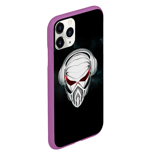 Чехол iPhone 11 Pro матовый Пиратская станция / 3D-Фиолетовый – фото 2
