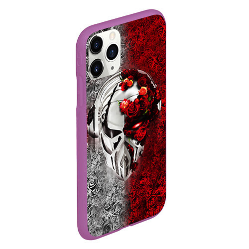 Чехол iPhone 11 Pro матовый Pirate Station: Flowers / 3D-Фиолетовый – фото 2