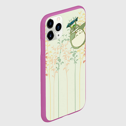 Чехол iPhone 11 Pro матовый Тоторо / 3D-Фиолетовый – фото 2