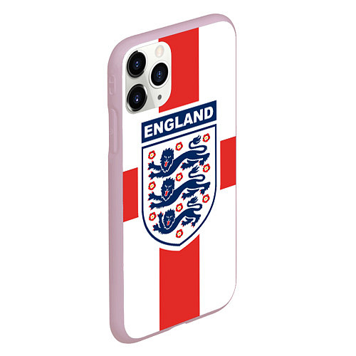 Чехол iPhone 11 Pro матовый Сборная Англии / 3D-Розовый – фото 2