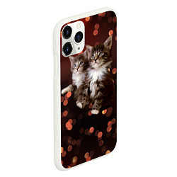 Чехол iPhone 11 Pro матовый Котята, цвет: 3D-белый — фото 2