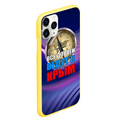 Чехол iPhone 11 Pro матовый Крым, цвет: 3D-желтый — фото 2