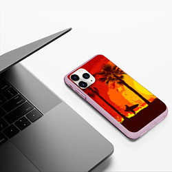 Чехол iPhone 11 Pro матовый Summer Surf, цвет: 3D-розовый — фото 2