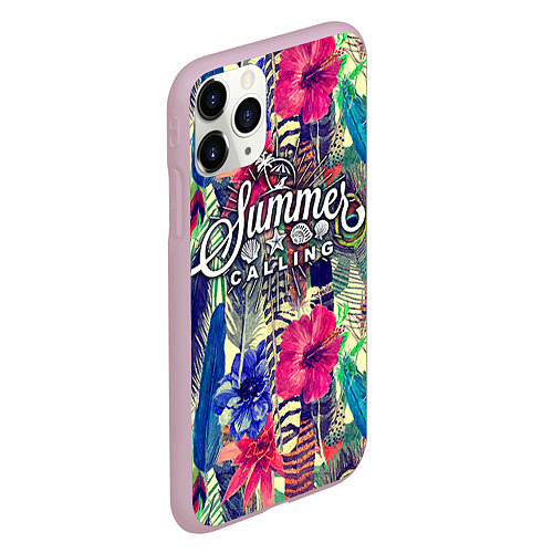 Чехол iPhone 11 Pro матовый Summer time 2 / 3D-Розовый – фото 2