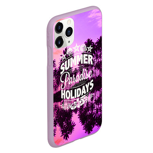 Чехол iPhone 11 Pro матовый Hawaii dream 2 / 3D-Сиреневый – фото 2