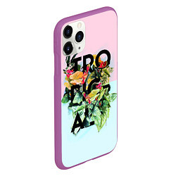 Чехол iPhone 11 Pro матовый Tropical Art, цвет: 3D-фиолетовый — фото 2