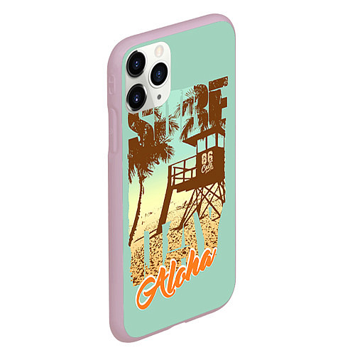 Чехол iPhone 11 Pro матовый Aloha / 3D-Розовый – фото 2